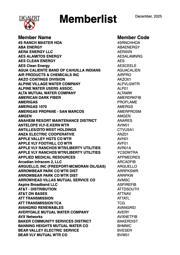 DigAlert® | Downloads